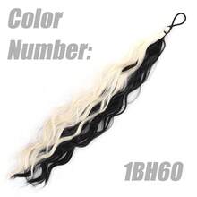 24'' Long Rubber Hair Loop Self Winding Hair Bundle High Temperature Fiber Synthetic Wig Ponytail Buns - Multicolor - View 10