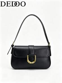 Écloséra New Solid Color PU Material Luxurious Clutch Bag, This Is A Solid Color Bright Color Evening Clutch Bag - Black - View 3