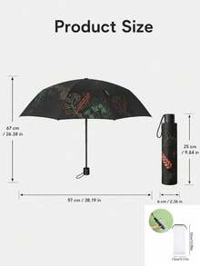 Fashionable Printed Sun Umbrella, Portable UV Protection, Unisex, Travel Essential Umbrella, Travel Necessity - Multicolor - View 11