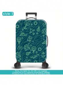 1PC Airplane Travel Flat Printed Luggage Protector (Luggage Cover Only, No Luggage Included) Essential Accessories For Travel And Checked Luggage. - Multicolor - View 22