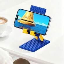 Creative Cartoon Building Block Design Foldable Phone Stand, Fresh Color-Blocking Style, Fun And Playful. Multi-Angle Adjustable, Easily Find Comfortable Viewing Angle, Hands-Free, Suitable For Binge-Watching, Online Classes, Video Calls. Non-Slip Bottom Design, Stable Placement, Effectively Protects Phone Body. Foldable And Compact, Lightweight, Easy To Carry, Space-Saving, Suitable For Home, Office - A - View 1