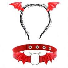 2pcs/Set Halloween Black Bat Headband, Atmospheric Party Costume Accessory, Photo Prop - Multicolor - View 8