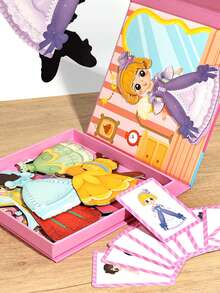 Magnetic Dress-Up Puzzle Toy, Educational Fun Game For Kids, Character Role Play Face Swap Transportation Princess Dress-Up Scene, Magnetic Dress-Up Puzzle Toy, Educational Fun Game For Kids, Character Profession Transportation Princess Dress-Up Scene, Travel-Friendly, Suitable For 3-6 Years Old Boys And Girls Christmas Gift, Halloween Gift, Holiday Gift - Multicolor - View 12