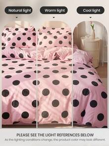 2/3-Piece Polka Dot Duvet Cover Bedding Set, Cozy Room Decor, Skin-Friendly And Breathable, Soft And Anti-Pilling, Includes Duvet Cover And Pillowcases, No Duvet Insert, Suitable For Twin/Full/Queen/King Size Beds, All-Season Use, Home Textiles, Machine Washable, OEKO-TEX Certified - Multicolor - View 8