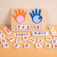 Wooden Felt Finger Addition And Subtraction Calculation Board Toy, 1-10 Number Operation Blocks With Comparison Symbols Set, Math Learning Tool For Children 3+ Years Old, Number Sense Enlightenment, Matching Arithmetic Problem Cards, Finger Counting Teaching Aid, Hand-Eye Coordination And Logical Thinking Training, Montessori Early Education Desktop Game, Preschool Math Teaching Aid For Boys And Girls Gift - Multicolor - View 6