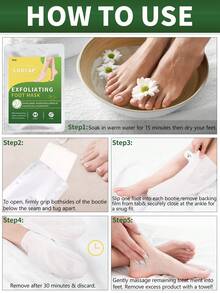 5 Packs Moisturizing Foot Mask, Exfoliating Foot Peeling Mask For Dry, Cracked Feet, At-Home Spa Care,Moisturizing Socks Dry Skin Moisturizer For Soft And Smooth Touch Feet - View 6