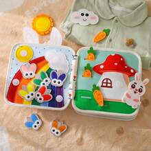 Rabbit Montessori Early Learning Book, Interactive, Tear-Resistant, Educational Soothing Felt Cloth Book - Multicolor - View 7