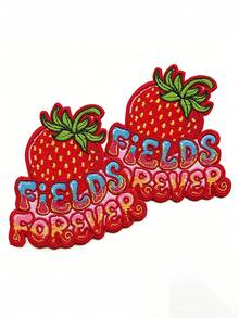 1 buah/2 buah/3 buah/4 buah Patch Stroberi Unik Musik Fields Forever Bordir Tempel Setrika - MultiWarna - View 8