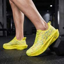 Teenager Comfortable Versatile Shock-Absorbing Technology Professional Training Student Running Shoes Sports Casual Shoes Glow-In-The-Dark Running Shoes - Yellow - View 3