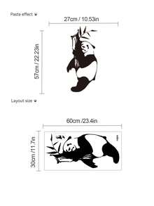 1pc Cartoon Decorative Wall Sticker, Funny Expression Decor Sticker, Cute Cat And Butterfly, Basketball Slow Motion Silhouette, Panda, PVC Self-Adhesive Removable Wall Sticker, Suitable For Bedroom, Living Room, Study, Dining Room, Bathroom, Home Wall Decoration, Etc. - Multicolor - View 9