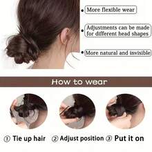 24'' Long Rubber Hair Loop Self Winding Hair Bundle High Temperature Fiber Synthetic Wig Ponytail Buns - Multicolor - View 6