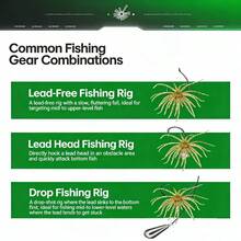 20-Piece Set (10 Sea Urchin Soft Baits+10 Lure Hooks), Wide Belly Crank Hooks, Spherical Floating Biomimetic Realistic Fishing Baits, Suitable For Bass, Trout, Lake, River Freshwater And Seawater Fishing, Perfect Gift For Fishing Enthusias - Multicolor - View 9