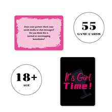 It's Girls' Time! Card Game, Contains 55 Adventure Girls' Night Playing Cards, Fun Conversation Question Cards Suitable For Adult Girls' Parties, Perfect Gift For Holidays/Valentine's Day. - View 4