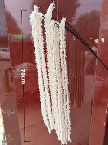 3pcs/1pc Beige Artificial Flowers, White Artificial Amaranth Wall Decor, Fluffy White Artificial Amaranth Long Stem Hanging Decor, Suitable For Home Wedding Party Decoration, Flower Wall, Arch, Holiday Party, Ceremony, Hotel, Home, Garden Decoration, Autumn Harvest Festival Tabletop Vase Decoration, Room Decoration, Halloween Decoration, Back To School, Autumn Decoration - Milky White - View 12