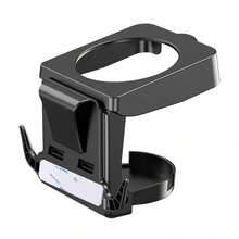 Universal Foldable Car Door Cup Holder, Beverage Bottle Rack, Vehicle Side Door Mounted Beverage Storage Rack, Car Interior Accessory - A - View 8
