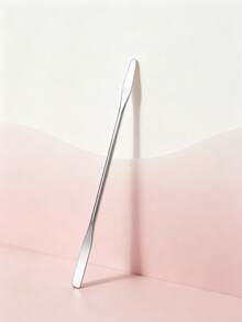 3 buah/1 buah Spatula Pengaduk Dua Ujung Stainless Steel, Alat Pengaduk Alas Bedak, Aksesori Rias Wajah Penting, Portabel dan Praktis, Perlengkapan Perjalanan, Wajib Dimiliki, Kecantikan Terjangkau, Kebutuhan Liburan, Hadiah untuk Wanita - Perak - View 5