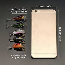 ANFS 5pcs Floating Fishing Lure Assorted Design, 3D Eyes Fishing Bait, Cool Fishing Gift For Angler - Multicolor - View 8