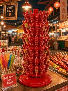 Red Lollipop Display Stand, 9.84 Inch Candy Storage Rack, Multi-Layer Dessert Stand Organizer, Suitable For Candy Buffet, Birthday Party, Wedding, Retail Store, Bakery, Candy Bar, Holiday Party Gift Display And Decoration - Multicolor - View 4