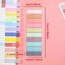2000pcs Self-Adhesive Labels, 10 Styles Transparent Bookmarks, Colored Sticky Notes And Self-Adhesive Labels - Suitable For School, Office And Books School Supplies - one-size - View 2