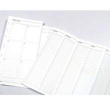 5pcs A6 A7 4-Fold Yearly Planner Loose-Leaf Refill Pages, 5pcs 6-Hole Loose-Leaf Ring Binder Pages Compatible With Annual Schedule Planning Time Management Notebook, Campus Student Planner - 4-fold Annual Plan - View 7