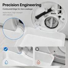 3-Piece Washing Machine Drain Pan Set, Effectively Prevents Laundry Room Floor Overflow, Includes Drainage Guide Plate And Washing Machine Switch Nut, 1 Set Solves Overflow Issues - White - View 8