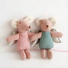 1pc Cute Dressed Mouse Plush Doll, Soft Fabric Doll, Children's Day Birthday Gift, Perfect For Dollhouse Accessories - Multicolor - View 14