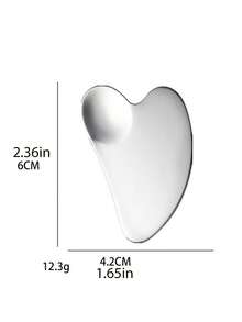 Heart-Shaped Stainless Steel Gua Sha Board - Facial And Body Massage Tool, Reduces Puffiness, Firms Skin, Portable, Smooth, Durable, Suitable For Home Spa, Self-Care And Beauty Professionals - Multicolor - View 11