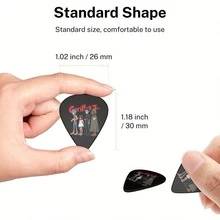 6pcs Premium Guitar Picks Set - 3 Thicknesses (0.46mm, 0.71mm, 0.96mm), Suitable For Acoustic Guitar, Electric Guitar And Ukulele - Durable Heart-Shaped Design, Smooth Edges, Vibrant Mixed Colors - Ideal Gift For Musicians (Birthday/Christmas/Anniversary) Guitar Accessories - Multicolor - View 2