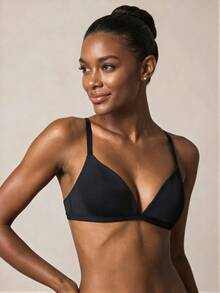 Veilyse Women's Seamless Supportive Wireless Bra With Lift And Shaping, Comfortable For Summer - Black - View 1