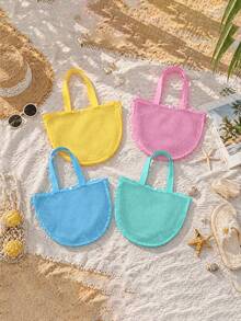 1pc Personalized Seashell Bag, Conch Mesh Bag, Beach Bag, Mesh Conch Collection Bag, Seashell Bag, Conch Tote Bag,Travel Essential - View 3