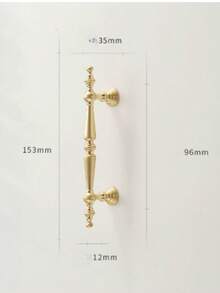 1pc Door Handle, Small French Luxury Cabinet Door Handle, Gold Drawer Handle, Vintage Wardrobe Door Pull, Wardrobe Door Pull, Shoe Cabinet Door Handle, Perfect For Home Decor, Wardrobe, Shoe Cabinet, Vintage Door Handle, Hardware Accessories - G - View 13