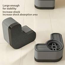 4pcs/Set Washing Machine Base Heightening Feet Pads, Anti-Vibration Shock-Absorbing Feet For Drum Washer And Refrigerator, With Height Adjustable Cushions - A - View 5