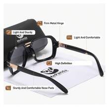 MePanda 1 Pair Unisex Elegant And Charming Full Frame Plano Glasses Suitable For Work Appropriate Square Frame Plano Glasses - Multicolor - View 3