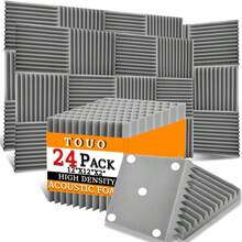 TOUO 8 Warna Panel Busa Akustik Berbentuk Baji, Paket 6-48 Buah, Bahan Perawatan Akustik Dinding Kedap Suara untuk Studio dan Home Theater - Baji - View 64