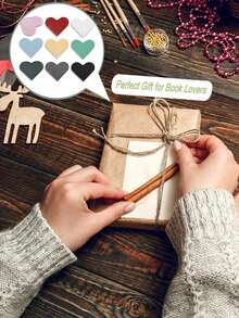 1pc/4pcs/8pcs/12pcs Set, Leather Heart-Shaped Bookmarks, Reading Enthusiast Book Accessories, Women's Bookmarks, Book Lover Bookmarks, Suitable As Gifts For Women And Book Lovers, Cute Handmade Reading Gift Accessories, Back To School Season - Multiple Styles - View 8