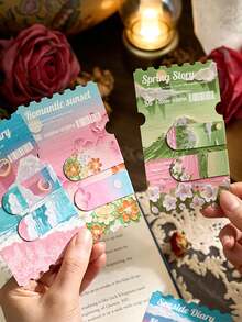 1pc Travel Fantasy Color Oil-Resistant Magnetic Bookmark, Cute Art Page Marker, Suitable For Reading Annotation And Back To School Season - Multicolor - View 5