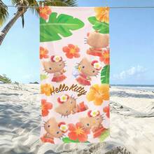 1pc Cute Theme Beach Towel - A Must-Have Cartoon Themed Item Designed For Beach, Swimming, Outdoor Camping And Travel. This Extra Large Beach Towel Is Highly Absorbent And Quick-Drying, Making It An Ideal Choice For Travel, Pool Play, Or Home Bathing. - Multicolor - View 1