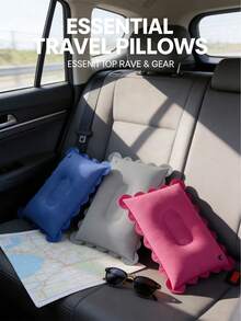 Square Inflatable Travel Pillow, Neck Support For Car And Airplane, Also As Lumbar Cushion, Suitable For Long-Distance Flights And Road Trips, Comfortable Aviation Accessory, Elegant Travel Gear, Durable Inflatable Material - Hot Selling Item - View 8