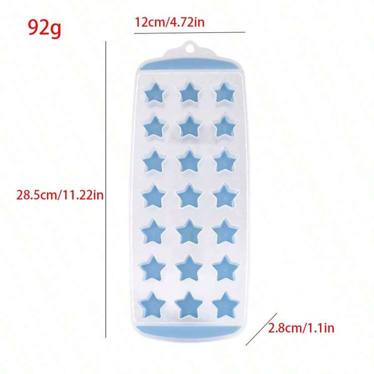 Silicone Ice Cube Mold Tray, Healthy & Fast Freezing Ice Maker, Multiple Cute Heart & Star Shapes & Soft Macaron Colors, Easy Release Stackable Mold, Suitable For Home Refrigerator, Cocktails, Whiskey, Fruit Drinks, Daily Cold Beverage Preparation - Multicolor - View 3
