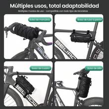 Bolsa De Bicicleta Portátil Impermeable Con Correa Negro - Negro - Ver 8