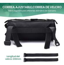 Bolsa De Bicicleta Portátil Impermeable Con Correa Negro - Negro - Ver 11