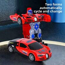 Xe đồ chơi robot ô tô điện 2 trong 1 tự biến hình, di chuyển đa hướng biểu diễn, tự quay đầu khi gặp vật cản, hiệu ứng âm thanh ánh sáng và nhạc, xe thể thao biến hình tức thì thành robot mecha, chất liệu nhựa bền, nhiều kiểu dáng và màu sắc, quà tặng đồ chơi điện cho trẻ em (yêu cầu 3 pin AA) - Nhiều màu - Xem 7