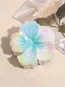 1/2/4/6pcs Women's Fashion Sweet Gradient Color Curly Heart Flower Grasp Clamp Half Tie Hair Hair Claw Headwear Hair Accessories - Multicolor - View 12