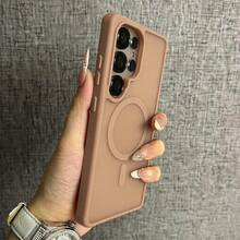 磁吸無線充電保護殼，相容 Galaxy A07 A17 S25 FE S24 S23 S22 S21 Ultra Plus A16 A56 A36 A55 A35，霧面防摔透明硬殼背蓋 - 沙漠金 - 查看 2