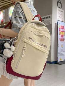 LECEY Mochila casual versátil de gran capacidad - Rojo - Ver 4