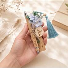 Personalised Wooden Pen Bookmark Set, Engraved Bamboo Pen With Name, Custom Bookmark Gift For Teacher Mum Nurse Mentor, Thank You Gift Box - Multicolor - View 3