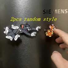 Warner Bros 2pcs Tom And Jerry Creative Magnetic Fridge Magnets, Fun Cartoon Refrigerator Magnets, Vintage Cartoon Decor, Suitable For Kitchen And Home Room Decoration (Random Style) - Multicolor - View 13