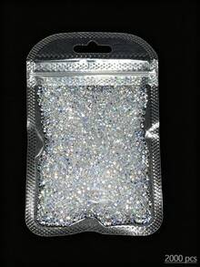 1 Pack (2000pcs) Mini Transparent Rhinestones, Crystal Nail Art Gems For Making Accessories, Shoes, Clothing, Cosmetics, Bags, Nail Art Decor, DIY Crafts Nail Charms - Clear - View 4