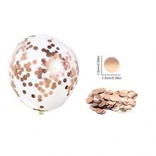 1 Set 39 Buah Dekorasi Perayaan Ulang Tahun dengan Bulan Emas Mawar dan Balon - Rose Gold - View 10