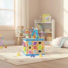 8-In-1 Montessori Educational Activity Cube With Maze - 1 - View 2